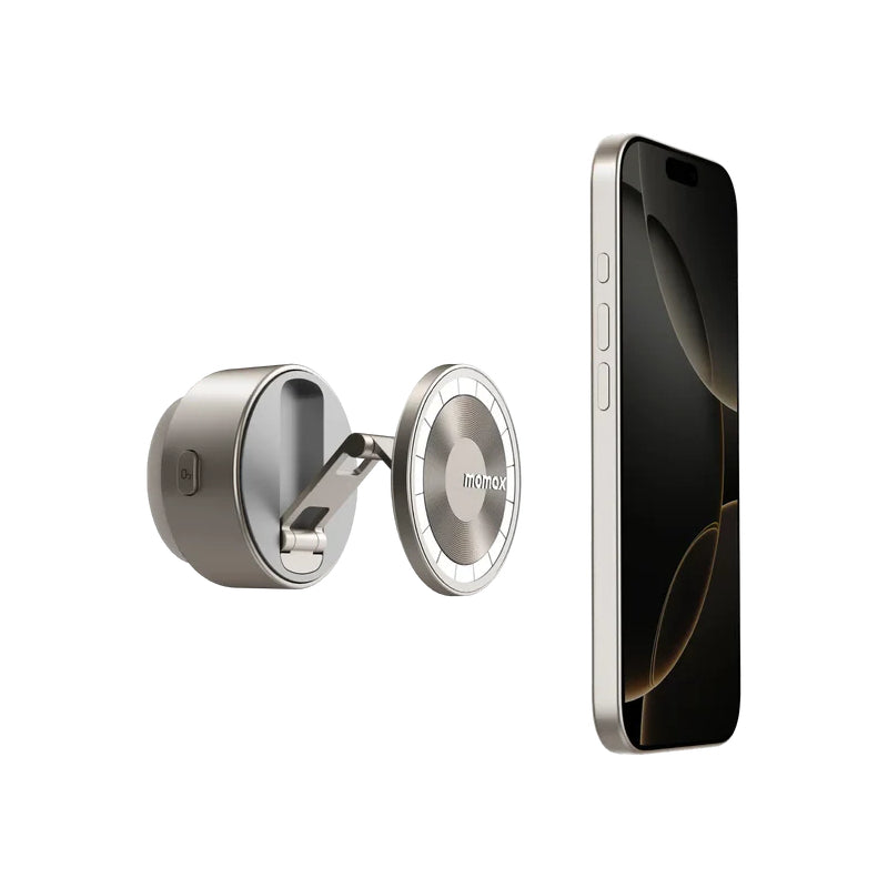 MOMAX 1-Snap Go Auto Suction Magnetic Phone Stand - Titanium
