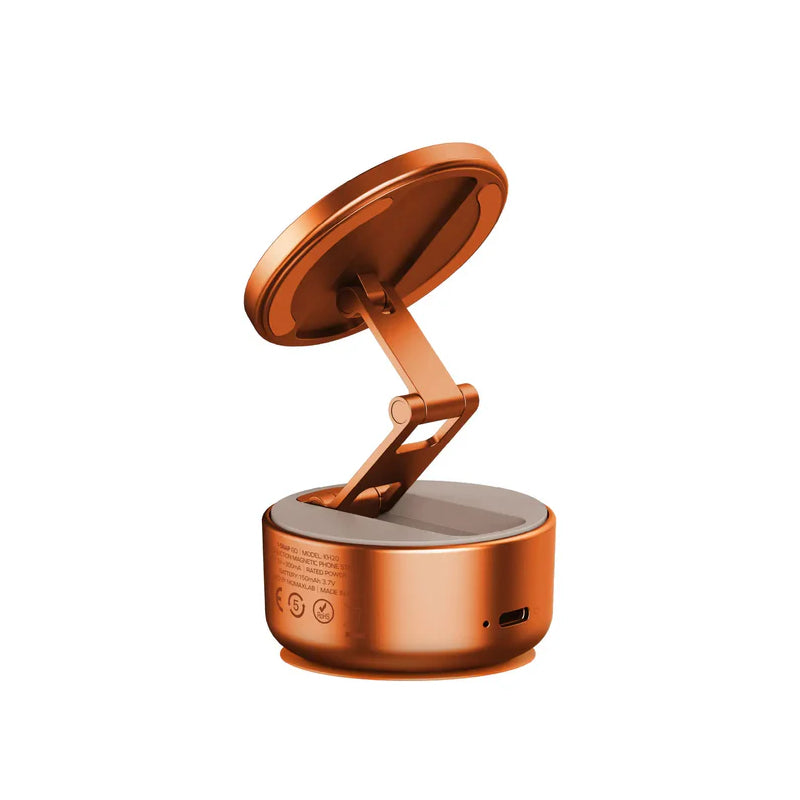 MOMAX 1-Snap Go Auto Suction Magnetic Phone Stand - Solar Orange