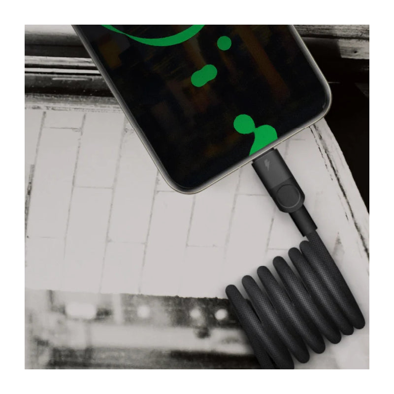 MOMAX Mag.Link Magnetic Cable - 66W / USB-A / USB-C / 1 Meter / Black