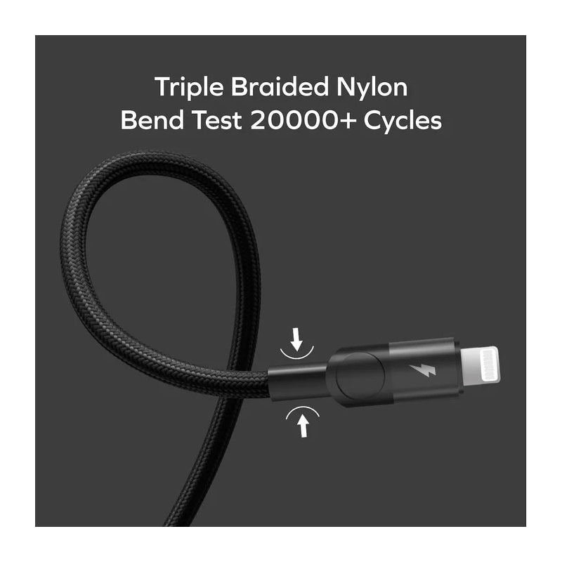 MOMAX Mag.Link Magnetic Cable - USB-C / Lightning / 60W / 1 Meter / Black