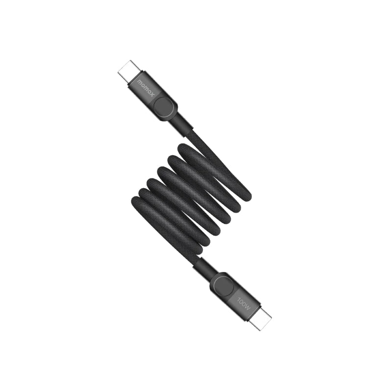 MOMAX Mag.Link Magnetic Cable - USB-C / 100W / 1 Meter / Black
