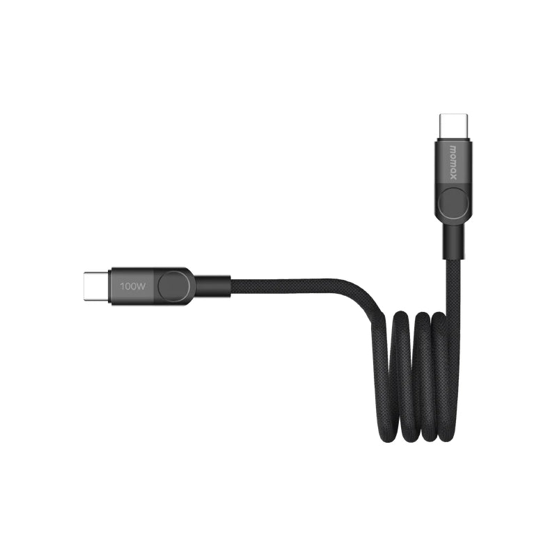 MOMAX Mag.Link Magnetic Cable - USB-C / 100W / 1 Meter / Black