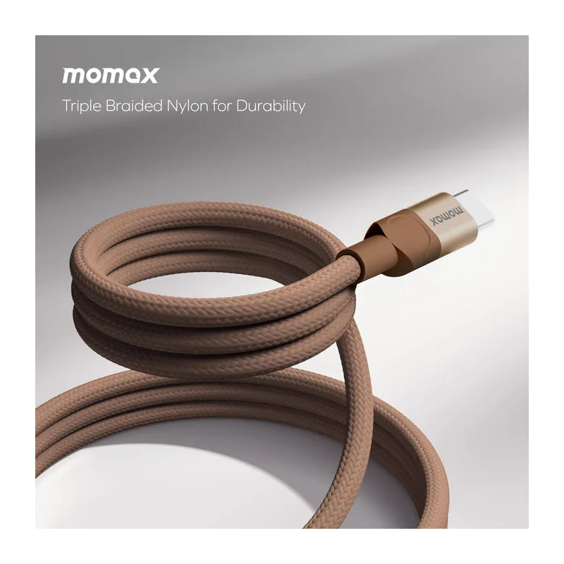 MOMAX Mag.Link Magnetic Cable - USB-C / 100W / 1 Meter / Sandstone