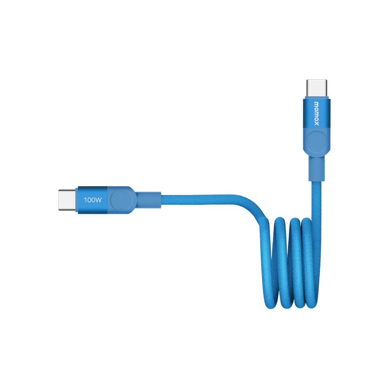 MOMAX Mag.Link Magnetic Cable - USB-C / 100W / 1 Meter / Blue
