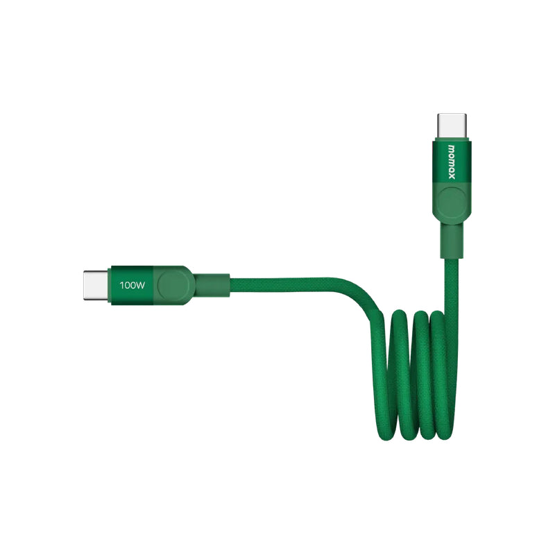 MOMAX Mag.Link Magnetic Cable - USB-C / 100W / 1 Meter / Green
