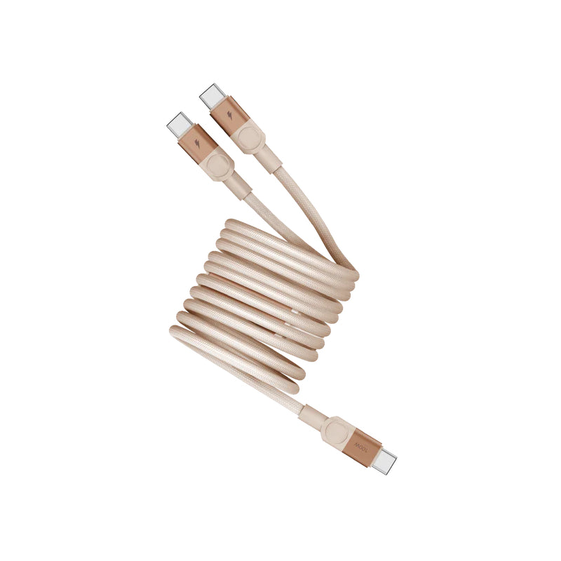 MOMAX Mag.Link Magnetic Cable - USB-C / 100W / 2 Meter / Sandstone