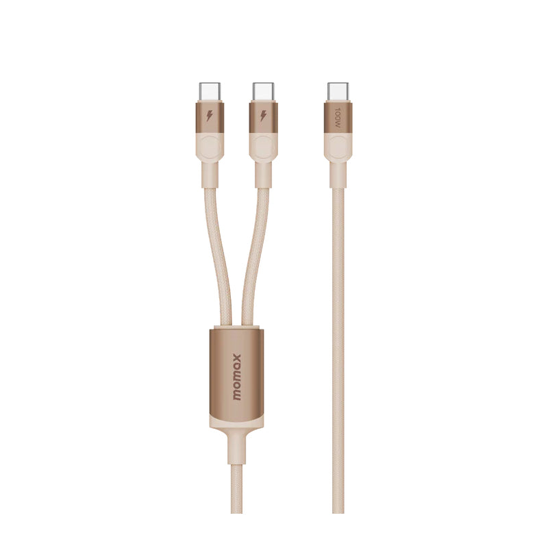 MOMAX Mag.Link Magnetic Cable - USB-C / 100W / 2 Meter / Sandstone