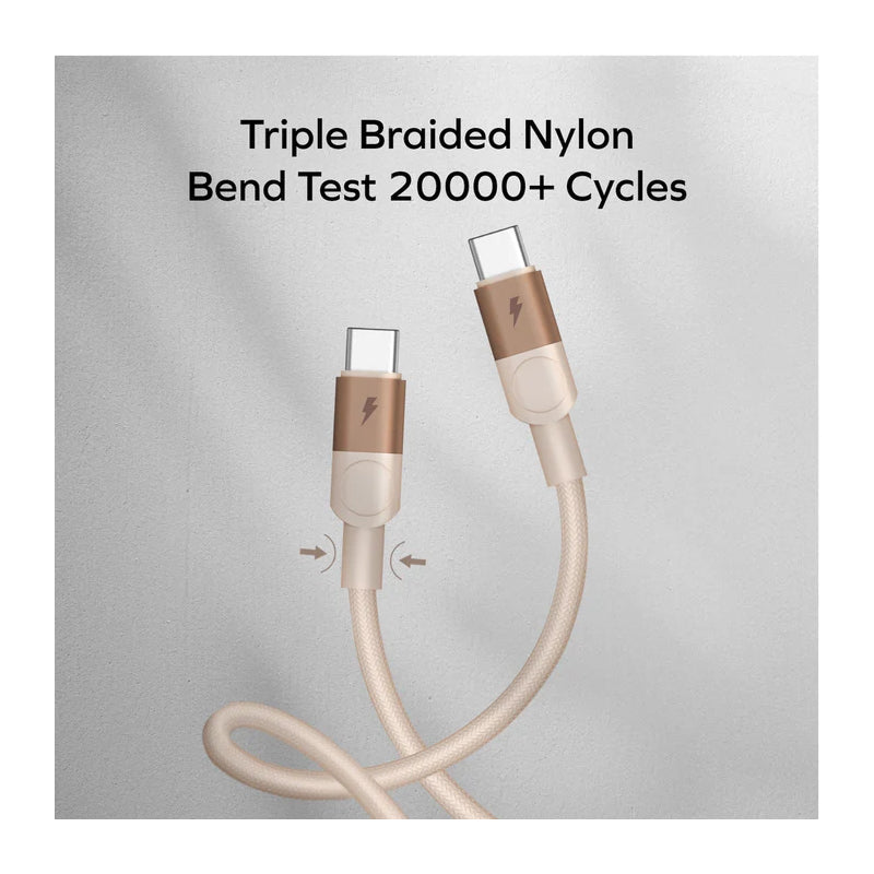 MOMAX Mag.Link Magnetic Cable - USB-C / 100W / 2 Meter / Sandstone