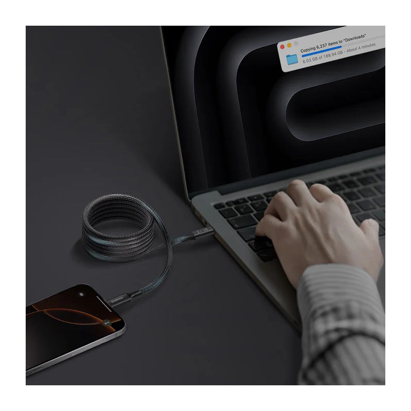 MOMAX Mag.Link Magnetic Cable - 240W / USB-C / 1.5 Meter / Black