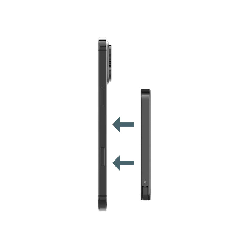 MOMAX 1-Power F.Pass Magnetic Power Bank with Built-in Cable - 5000mAh / USB-C / Black