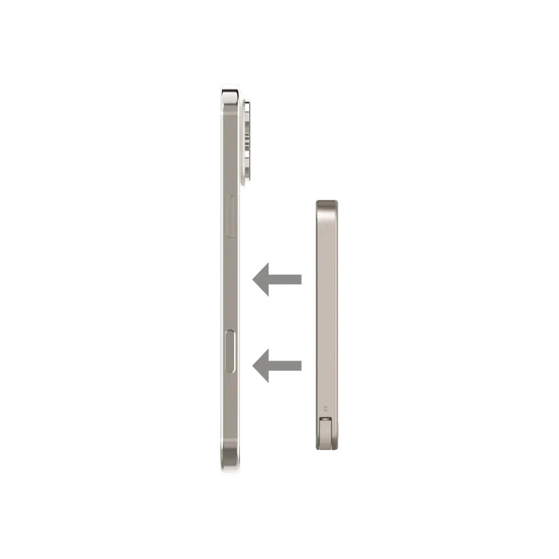 MOMAX 1-Power F.Pass Magnetic Power Bank with Built-in Cable - 5000mAh / USB-C / Titanium