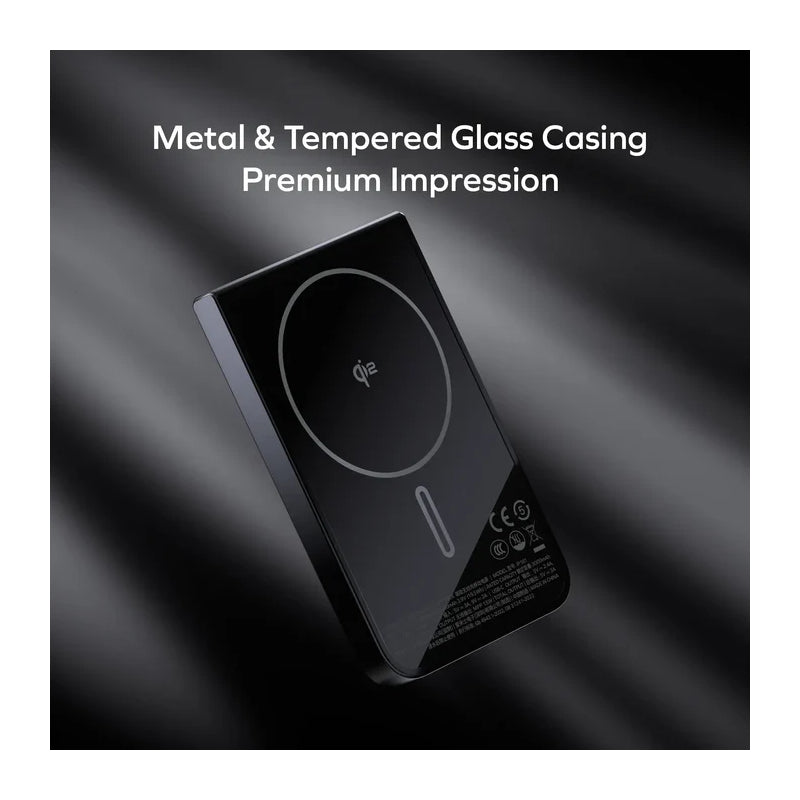 MOMAX 1-Power S.Pass Qi2 Magnetic Wireless Power Bank - 5000mAh / USB-C / Black