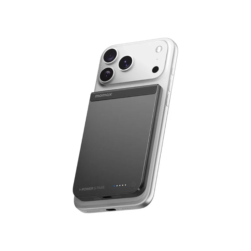 MOMAX 1-Power S.Pass Qi2 Magnetic Wireless Power Bank - 5000mAh / USB-C / Black