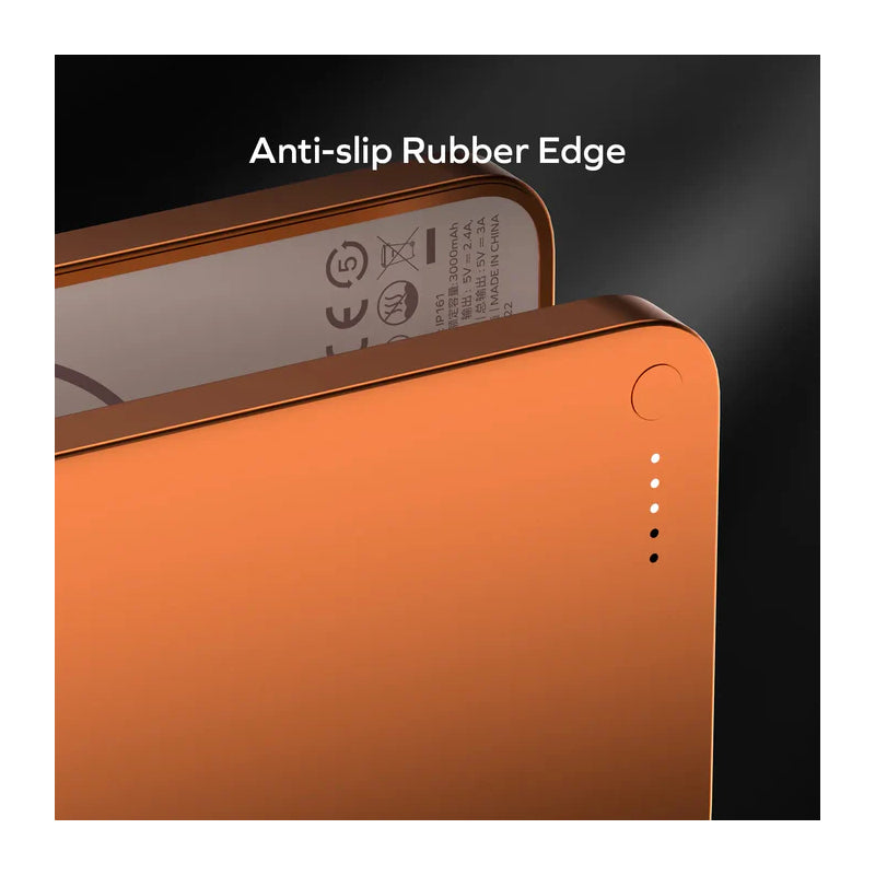 MOMAX 1-Power S.Pass Qi2 Magnetic Wireless Power Bank - 5000mAh / USB-C / Solar Orange