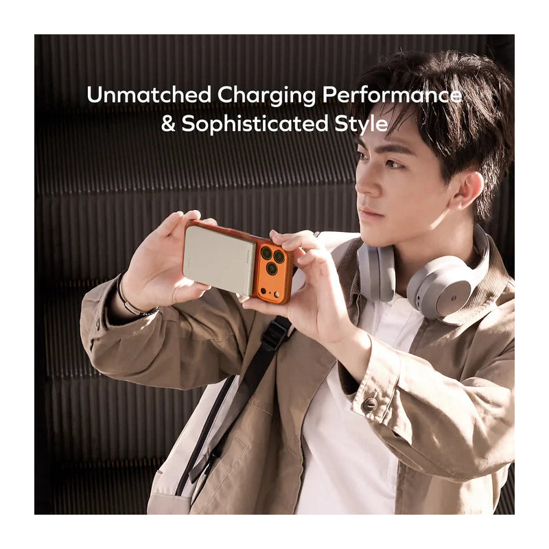 MOMAX 1-Power S.Pass Qi2 Magnetic Wireless Power Bank - 10000mAh / USB-C / Titanium