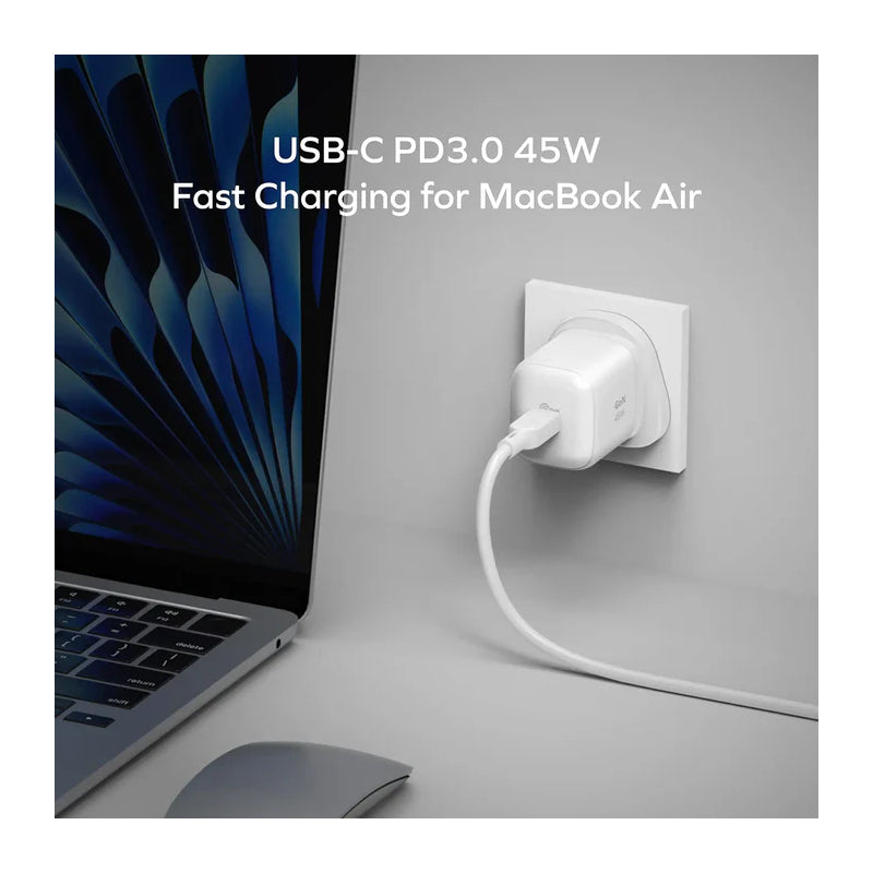 MOMAX 1-Charge GaN Charger - 45W / USB-C / White