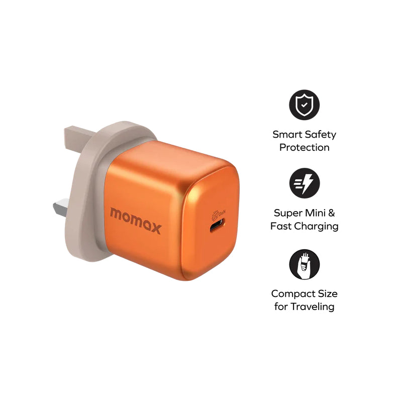 MOMAX 1-Charge GaN Charger - 45W / USB-C / Orange
