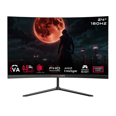 GameOn GOC24F180VA Gaming Monitor - 24" FHD / 180Hz / 0.5ms / DisplayPort / HDMI / Audio Out - Black