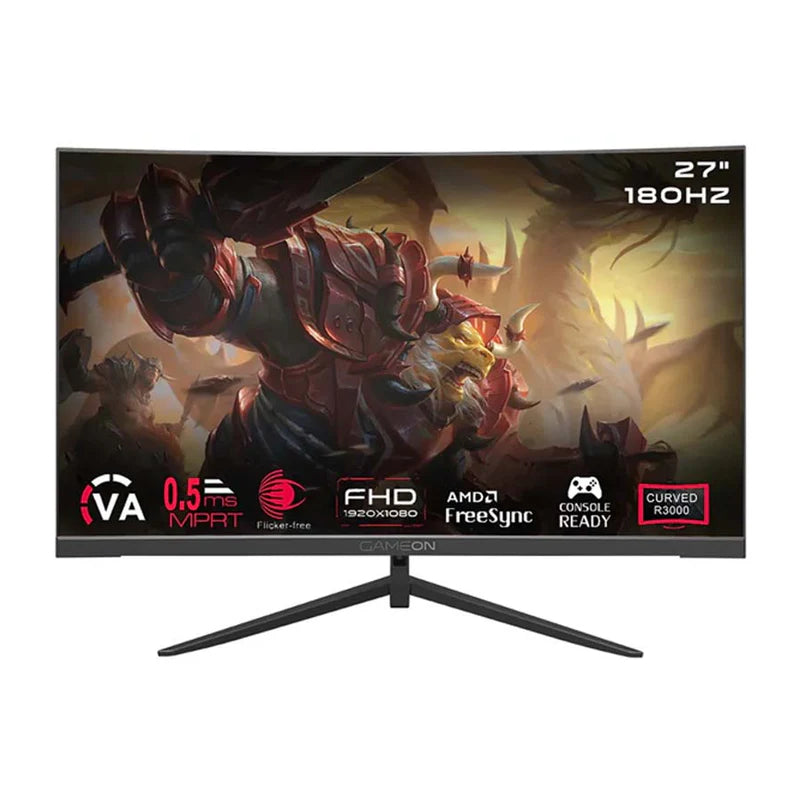 GameOn GOC27F180VA Gaming Monitor - 27" FHD / 180Hz / 0.5ms / DisplayPort / HDMI / Audio out - Black