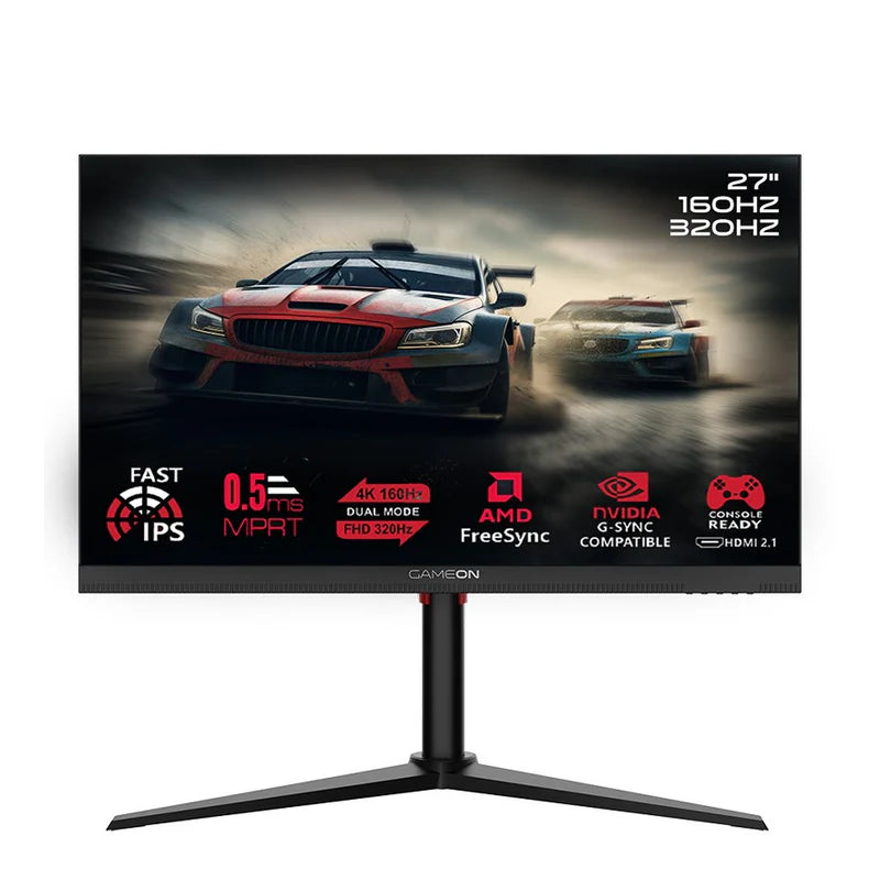 GameOn GOSX27B Dual Switch Gaming Monitor - 27" / 320Hz / 0.5ms / DisplayPort / HDMI / Audio Out - Black