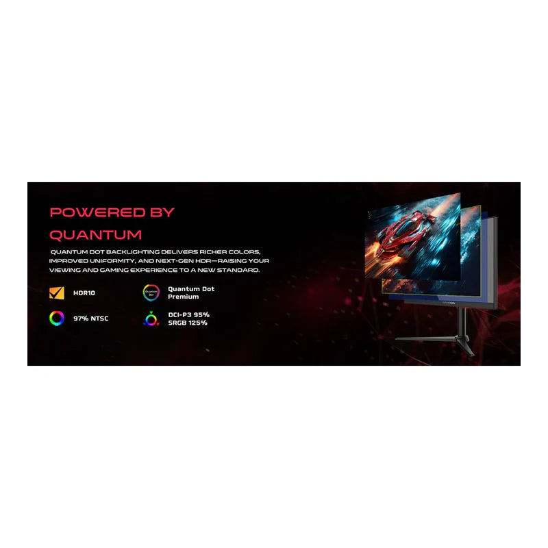 GameOn GOSX27B Dual Switch Gaming Monitor - 27" / 320Hz / 0.5ms / DisplayPort / HDMI / Audio Out - Black