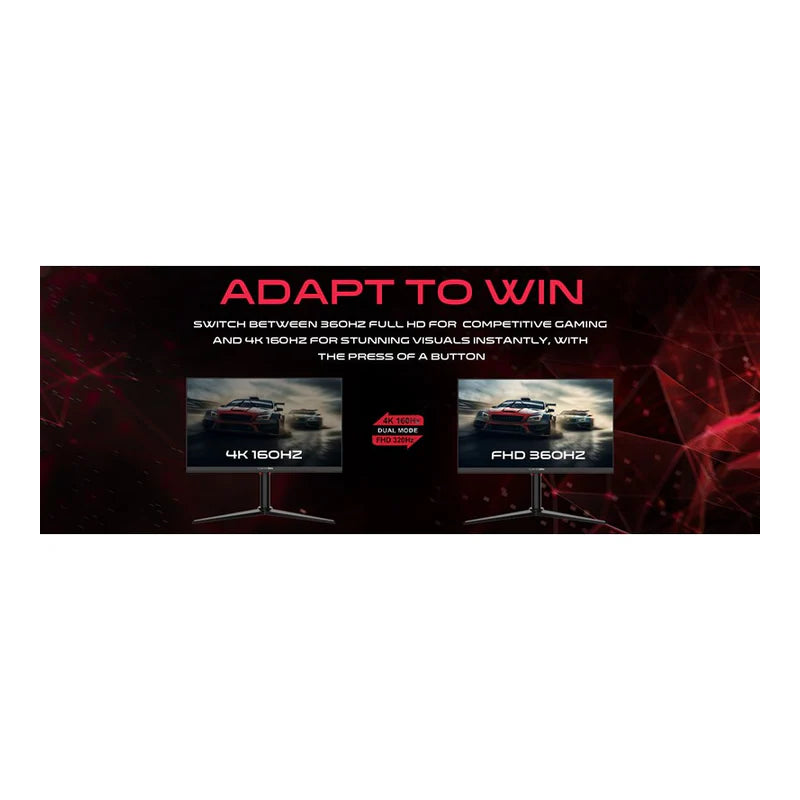 GameOn GOSX27B Dual Switch Gaming Monitor - 27" / 320Hz / 0.5ms / DisplayPort / HDMI / Audio Out - Black