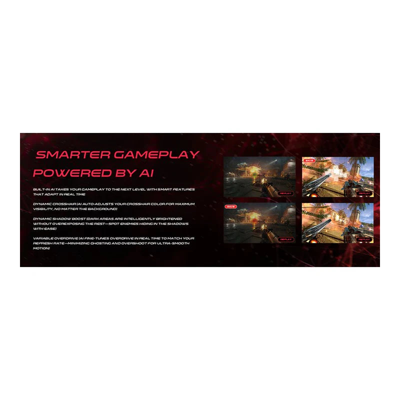 GameOn GOSX27B Dual Switch Gaming Monitor - 27" / 320Hz / 0.5ms / DisplayPort / HDMI / Audio Out - Black