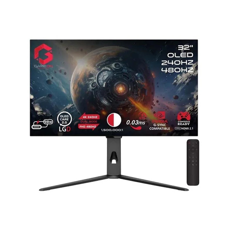GameOn GO32OLED 4K Signature X Series Gaming Monitor - 32" OLED / 0.3ms / DisplayPort / HDMI / Audio Out - Black