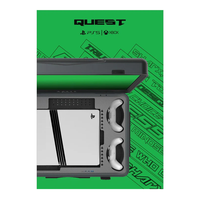 SHARX QUEST Gaming Suitcase - 24" QHD / 1ms / 165Hz / HDMI / USB-A / USB-C - Gaming Monitor