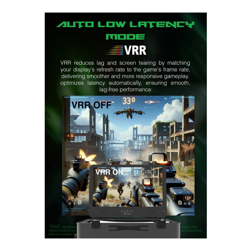 SHARX QUEST Gaming Suitcase - 24" QHD / 1ms / 165Hz / HDMI / USB-A / USB-C - Gaming Monitor