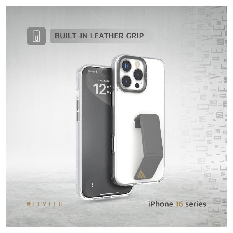 Levelo Morphix Clara Grip Case For Apple iPhone 16 Pro Max - Gray
