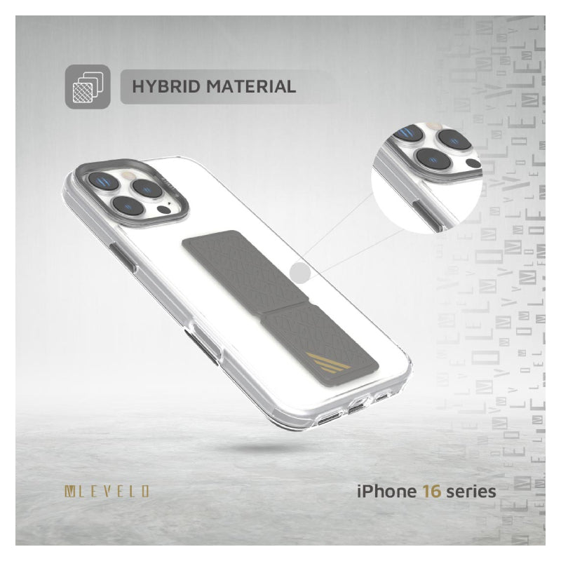 Levelo Morphix Clara Grip Case For Apple iPhone 16 Pro Max - Gray