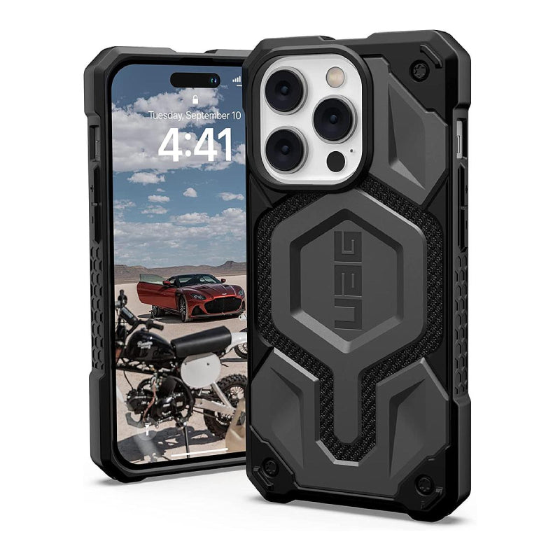 UAG Magsafe Monarch Pro Kevlar Case For Apple iPhone 14 Pro - Kevlar Silver