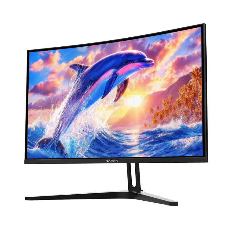 SADES FS-Dolphin-27 SA-C01F27 Curved Gaming Monitor - 27" FHD / 0.5ms / 300Hz / HDMI 2.1 / DisplayPort 1.4 / Black