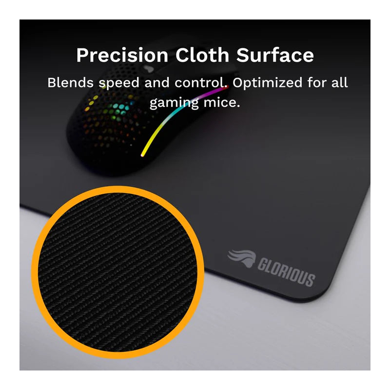 Glorious GMP 2 Edgeless Cloth Gaming Mouse Pad - Large Extended / Black