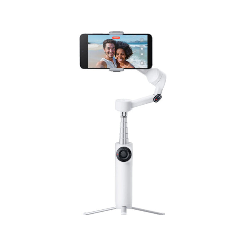 Insta360 Flow 2 AI Tracker Kit Gimbal Stabilizer Bundle - Bluetooth / USB-C / 1100mAh / Summit White