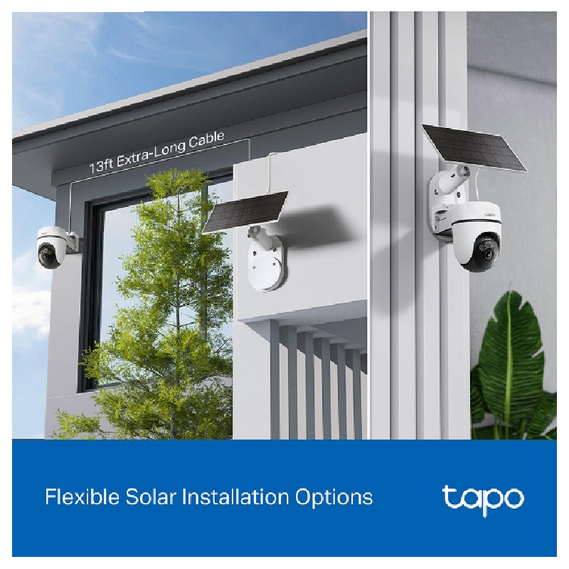 TP-Link (Tapo C610 KIT) Solar-Powered Pan/Tilt Security Camera Kit - 2304 × 1296 / 2.4 GHz - White