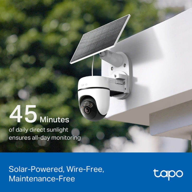 TP-Link (Tapo C610 KIT) Solar-Powered Pan/Tilt Security Camera Kit - 2304 × 1296 / 2.4 GHz - White
