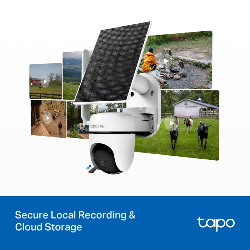 TP-Link (Tapo C615G KIT) Solar-Powered Pan/Tilt Security Camera Kit - 2304 × 1296 / 4G - White