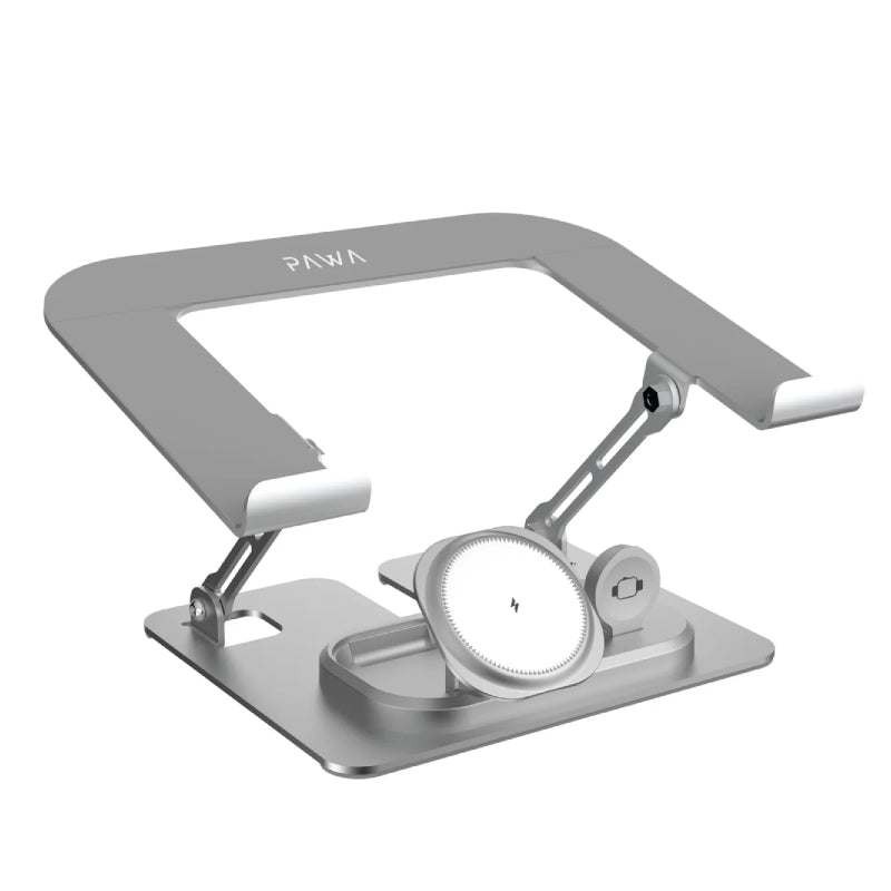 Pawa Multifunctional Laptop Stand With 3-IN-1 Charging Station - Grey