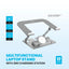 Pawa Multifunctional Laptop Stand With 3-IN-1 Charging Station - Grey