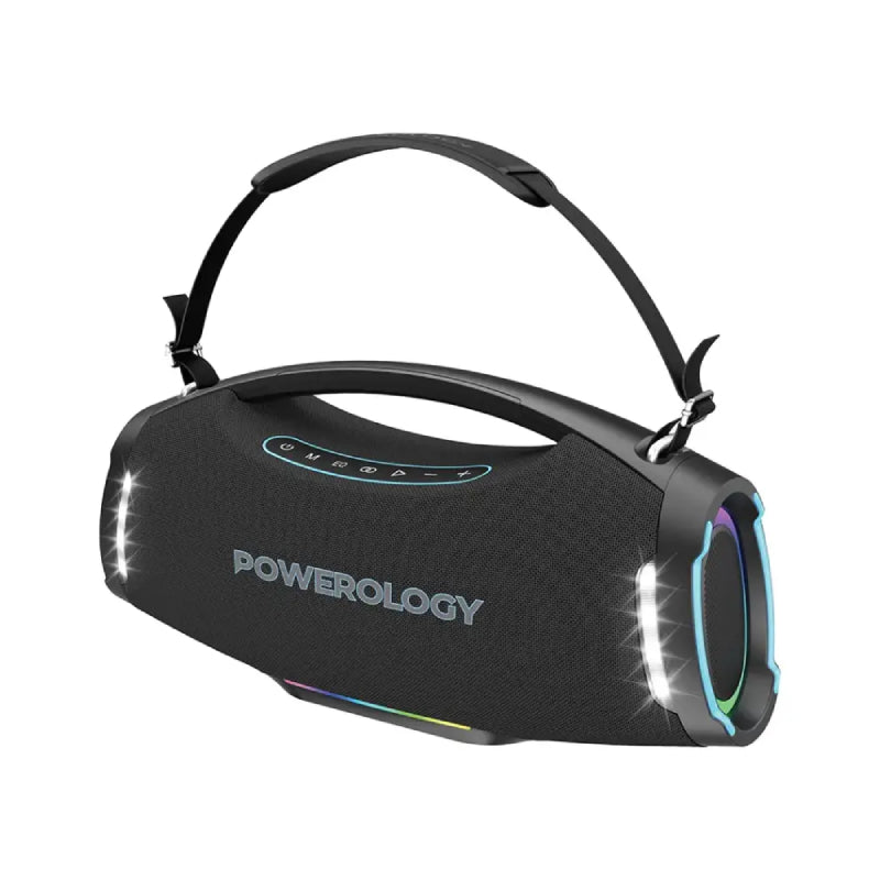 Powerology Rock RGB Lighting Speaker - 350W / 16000mAh / Bluetooth / Black