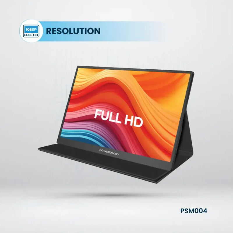 Powerology Ultra-Slim Portable Monitor - 15.6"FHD / 144Hz / Black