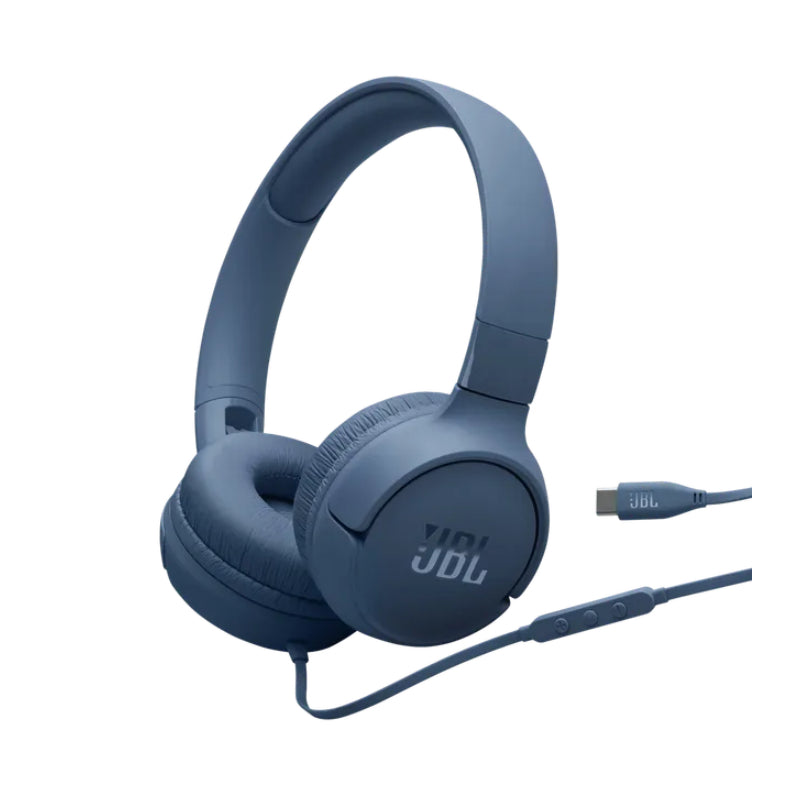 JBL Tune 520C Wired Headphones - On-Ear / USB-C / Blue