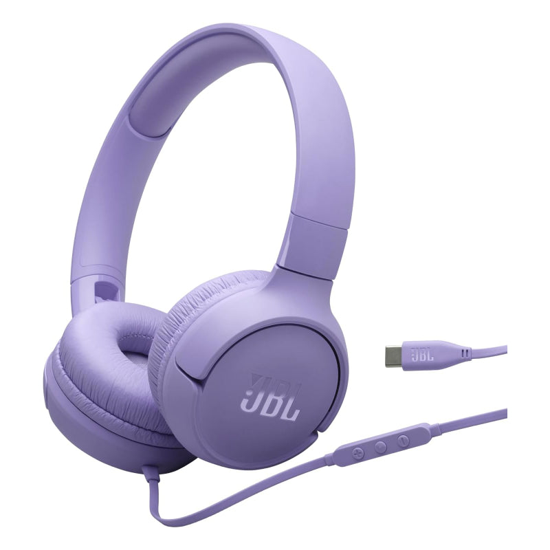 JBL Tune 520C Wired Headphones - On-Ear / USB-C / Purple