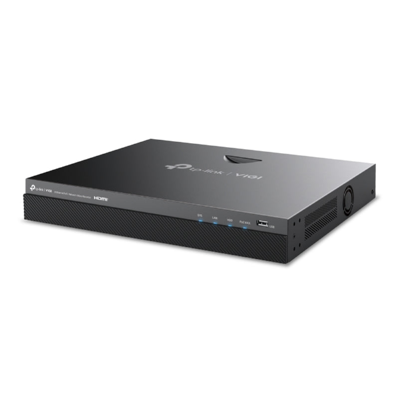TP-LINK VIGI NVR2008H-8MP VIGI 8 Channel PoE+ Network Video Recorder - RJ-45 / USB 2.0 / SATA / Black