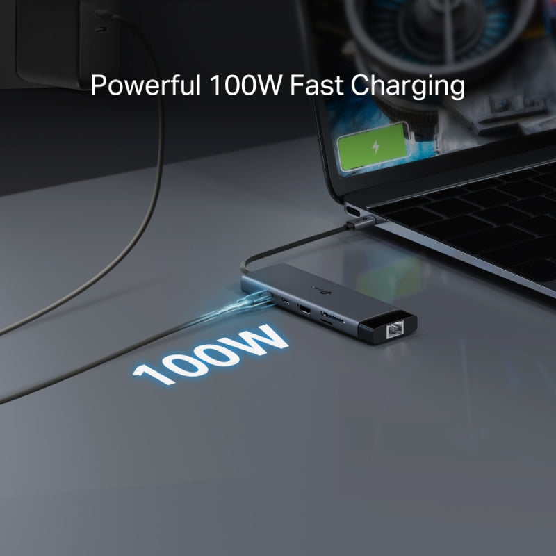 TP-Link (UH9120C) USB Type-C 9 in 1 Hub - HDMI / USB-C / USB 3.0 / Micro SD / SD / RJ45