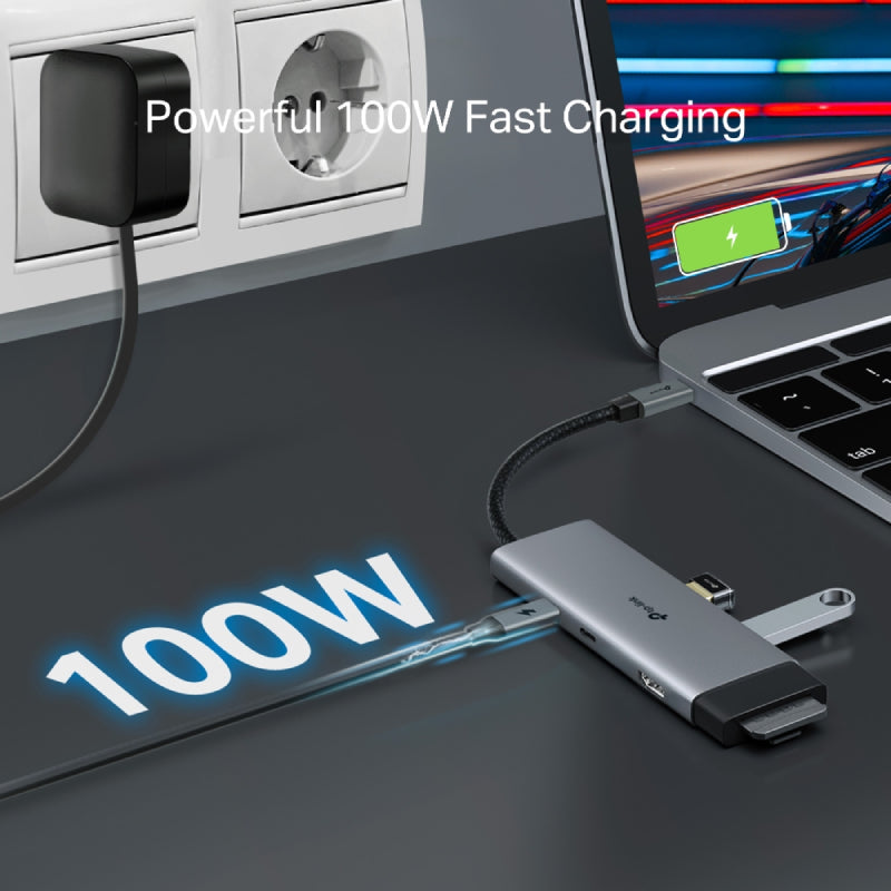 TP-Link (UH7020C) USB Type-C 7 in 1 Hub - HDMI / USB-C / USB 3.0 / Micro SD / SD