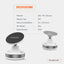 Porodo 360° Rotatable Adjustable Magnetic Vacuum Suction Holder - White