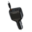 Powerology Car Charger With Type C Retractable Cable - 81W / USB-A / USB-C / Black